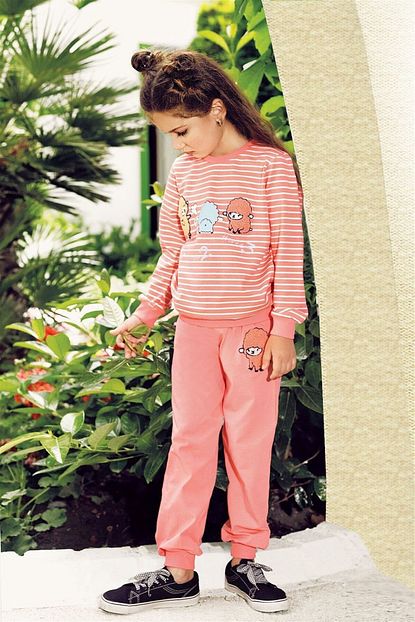 Pikidor Sleep Pamuklu Kiz Cocuk Pijama Takimi Portakal Trendyol