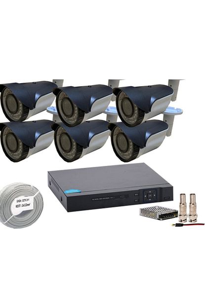 eg 6 kamerali 5 mp sony hd lensli gece goruslu guvenlik kamera seti