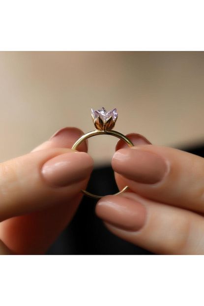 Safir Kuyumculuk Lotus Cicegi Altin Yuzuk Yz06664 Trendyol