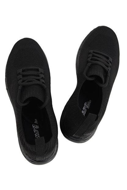 Muya Kadin Spor Bagcikli Corap Ayakkabi Sneakers Running Slip Siyah 89488 01 Trendyol
