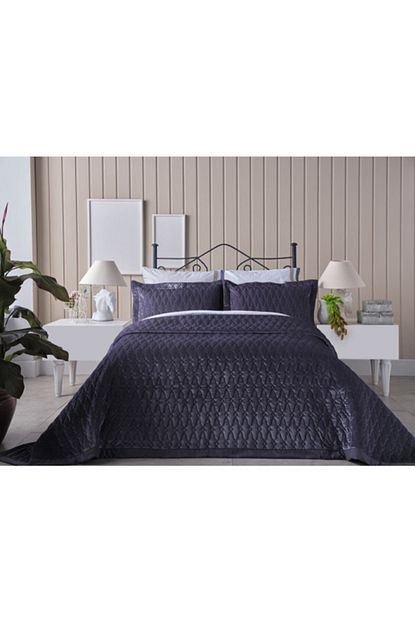 doqu home cift kisilik yatak ortusu carmen indigo fiyati yorumlari trendyol