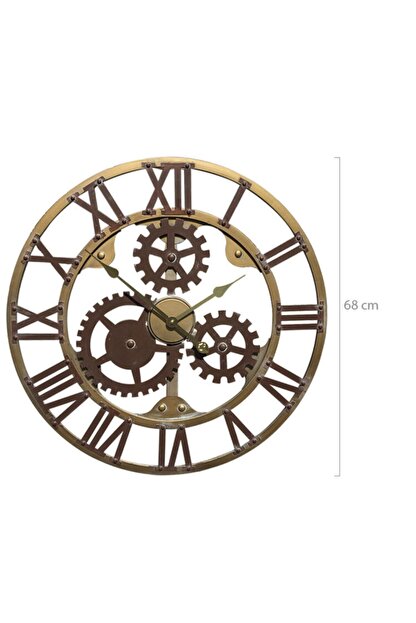 Butik Urunler 68 Cm Sezar Roman Metal Duvar Saati Modeli Trendyol