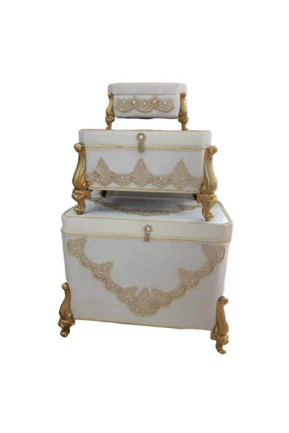 Sonem Ceyiz Soz Nisan Bohca Dugun Gelin Ceyiz Sandik 3lu 0806b Trendyol