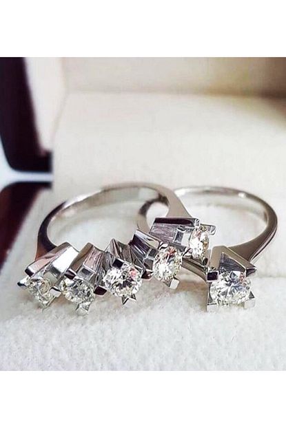 Armes Silver Anneler Gunu Hediyesi Swarovski Tektas Bestas 925 Gumus Yuzuk Trendyol