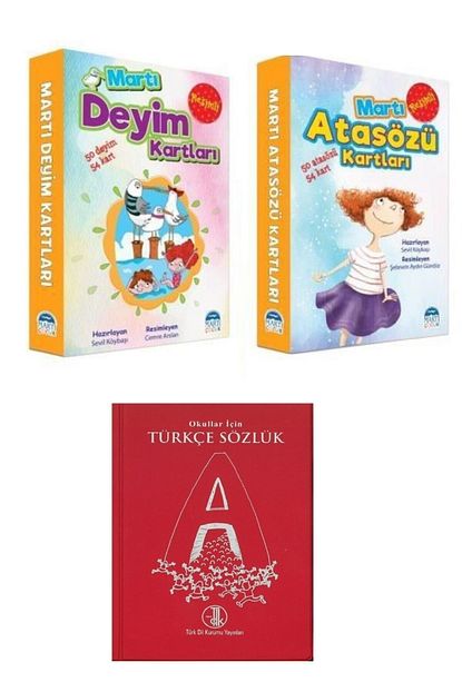 Marti Cocuk Yayinlari Kolay Ogretici Atasozleri Ve Deyimler Kartlari Ile Tdk Turkce Sozluk Hediyeli Trendyol