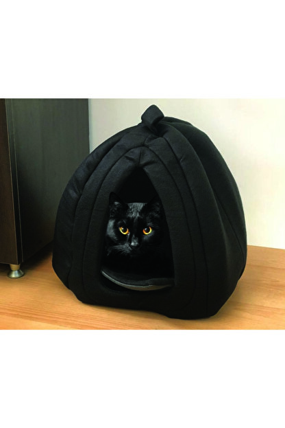 Vivyan Kedi Evi Polar Kedi Yatagi Tasinabilir Kedi Kopek Evi Siyah Trendyol