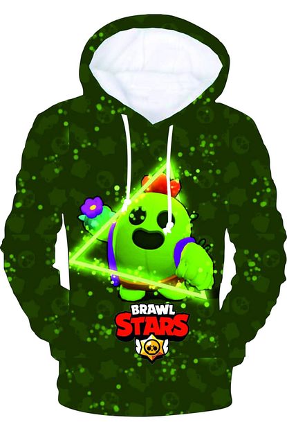 Ozell Brawl Stars Spikekapsonlu Sweat Cocuk Brawl Stars Sivit Spike Trendyol