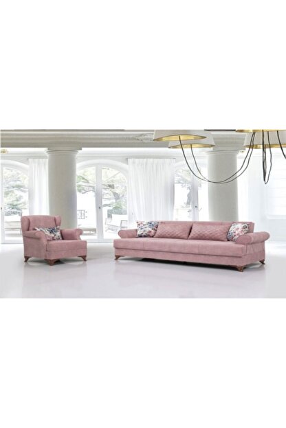 Evyap Mobilya Pembe Acelya Koltuk Takimi 3 Lu 3 Lu Ve 1 Li Fiyati Yorumlari Trendyol