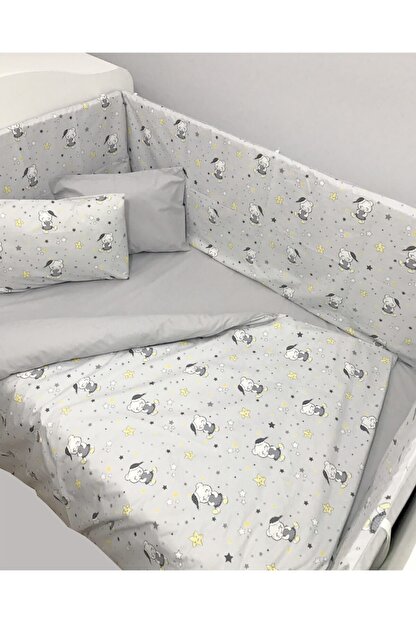 Berababy 60x120cm Montessori Besik Kenar Koruma Ve Nevresim Takimi Gri Ayicik Fiyati Yorumlari Trendyol