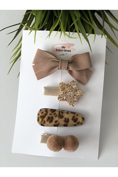 Mybabysworld Leopar Modeli Klips Toka Seti Trendyol
