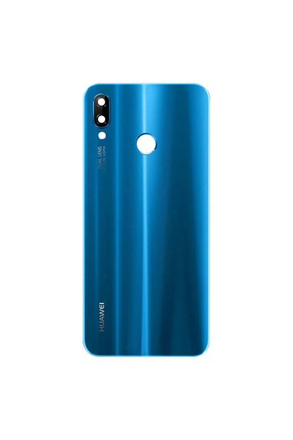 huawei p20 lite icin oem plastik kamera camli batarya kapagi mavi