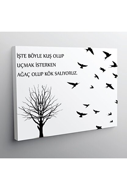 2k Anlamli Soz Kanvas Tablo H0015 Cafe Kanvas Tablo 50 X 70 Cm Trendyol