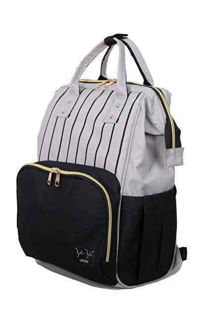 yuyu me cizgili siyah anne bebek bakim sirt cantasi fiyati yorumlari trendyol