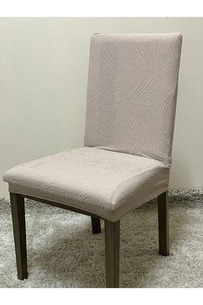 avral home sandalye kilifi jakarli naturel renk desenli 6 adet fiyati yorumlari trendyol