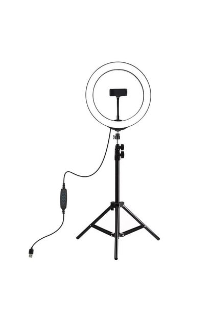 kyrotech ring light led surekli isik 10 inch youtuber light kuafor isigi isik ayakli tripod fiyati yorumlari trendyol