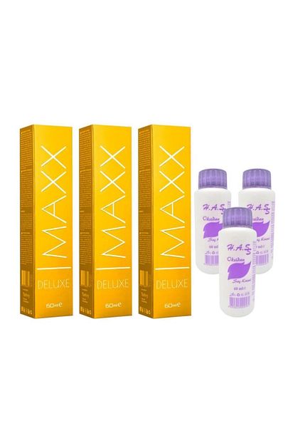 maxx deluxe sac boyasi yogun kumral 7 00 oksidan 3 adet fiyati yorumlari trendyol