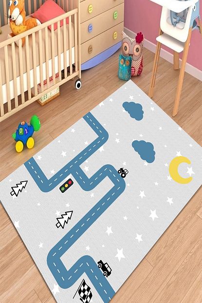 Karnaval Home Karnaval Mavi Yol Cocuk Odasi Halisi Trendyol