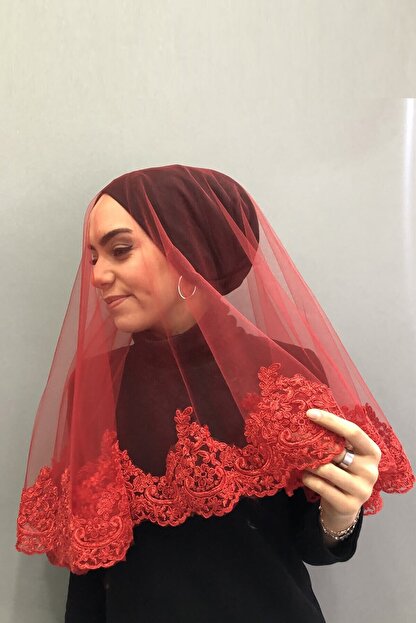 Hayalperest Boncuk Kirmizi Gupurlu Gelin Duvagi Kina Yuz Ortusu Fiyati Yorumlari Trendyol