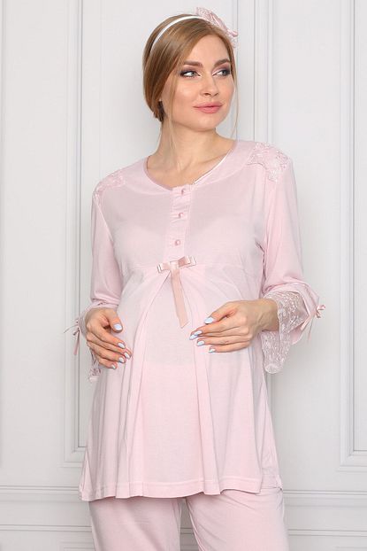 Lohusahamile Lohusa Hamile 22010 Pembe Lohusa Pijama Trendyol