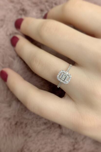 Marylebone Silver Gumus Baget Yuzuk Pirlanta Kalibi Trendyol