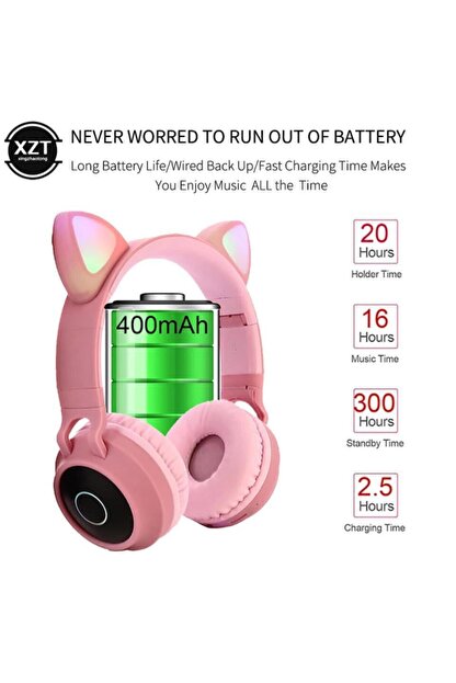 Sembol Kedi Bluetooth Kulaklik Rengarenk Isikli Ultra Kalite Trendyol