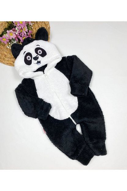 havuc bebek bebesev peluslu welsoft panda tulum siyah fiyati yorumlari trendyol