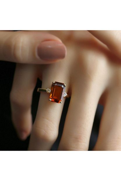 Safir Kuyumculuk Tasarim Pirlanta Tourmaline Yuzuk Py07017 Trendyol