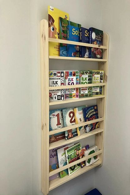 Elit Reyon Montessori Kitaplik Cocuk Odasi Egitici Kitaplik Ahsap Bebek Cocuk Odasi Ahsap Duvar Rafi Trendyol