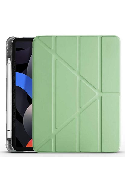 apple ipad air 2020 kilif 10 9 inch 4 nesil smart cover arkasi seffaf yumusak silikon kalem yuvasi