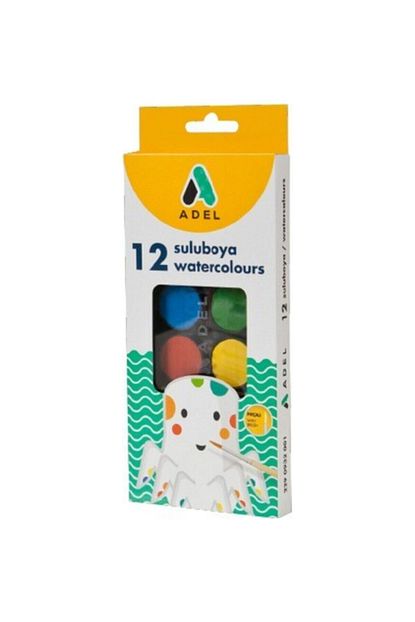 adel 12 li sulu boya 12 renk suluboya