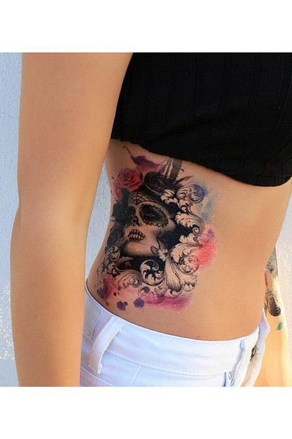 bahels unisex cicek ve kadin detayli flash tattoo bel kol bacak gobek gecici dovme fiyati yorumlari trendyol