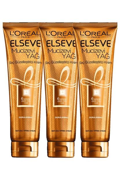 l oreal paris elseve normal saclar icin durulanmayan sac guzellestirici krem 150 ml 3 lu set fiyati yorumlari trendyol