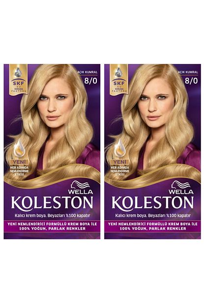 wella koleston 8 0 kit acik kumral sac boyasi 2li fiyati yorumlari trendyol