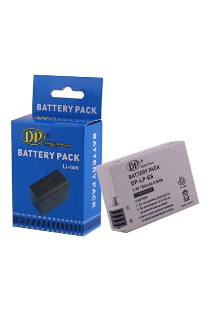 eos 550d 600d 650d ve 700d icin lp e8 batarya pil