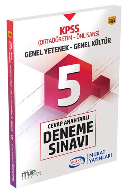 Murat Yayinlari Kpss Ortaogretim Onlisans 5 Li Deneme Sinavi Trendyol