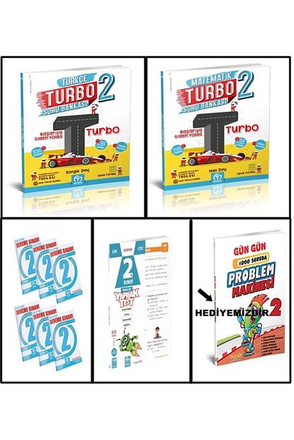 Model Yayinlari Turbo Set 2 Sinif Turkce Matematik Soru Bankasi Yaprak Test Deneme Sinavi Trendyol