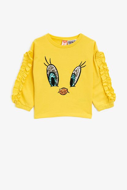 Koton Kids Sari Kiz Bebek Sweatshirt Fiyati Yorumlari Trendyol
