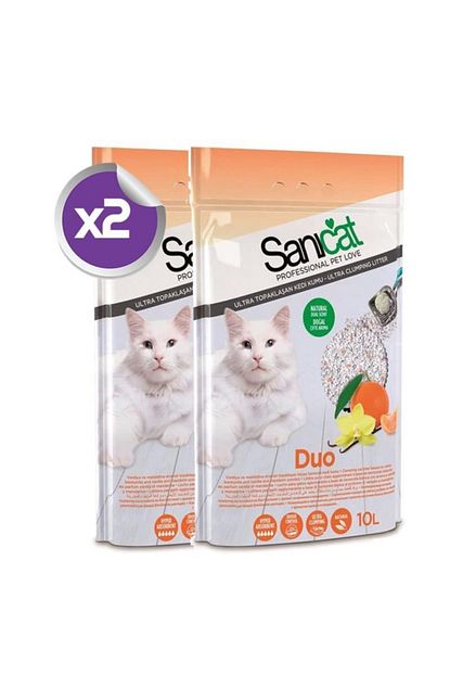Sanicat Duo Vanilya Ve Mandalin Kokulu Dogal Kedi Kumu 10 Lt X2 Adet Trendyol