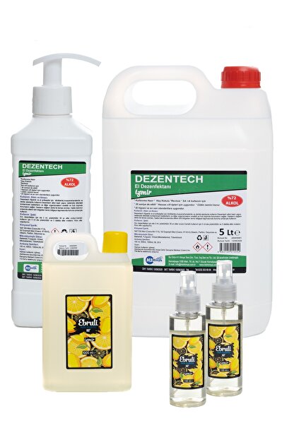 Dezentech Hijyen Paketi El Dezenfektani 5lt 500ml Ebruli Limon Kolonyasi 1lt 2 Adet 100 Ml Trendyol