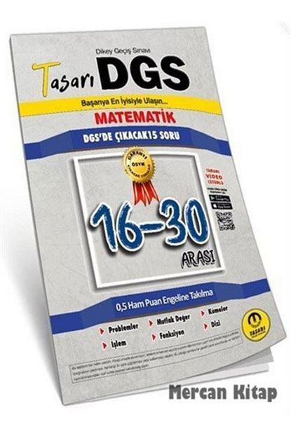Tasari Akademi Yayinlari Dgs Matematik 16 30 Arasi Garanti Soru Kitapcigi Trendyol