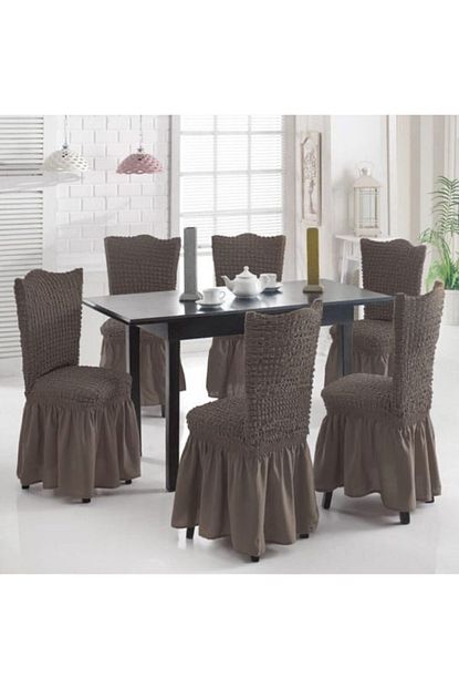 avral home etekli burumcuk sandalye kilifi 6 adet fiyati yorumlari trendyol
