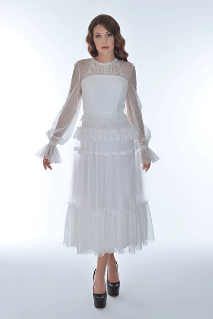 Odrella Nikah Elbiseleri Beyaz Elbiseler Soz Ve Nisan Elbiseleri Trendyol