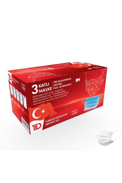deposu ted 8m maske meltblown beyaz