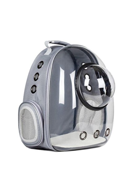 miapet fanuslu seffaf astronot kedi kopek tasima cantasi 42x22x33 cm gri fiyati yorumlari trendyol