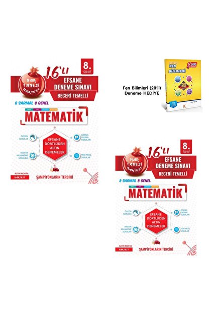 Nartest Yayinlari 8 Sinif Nartest Matematik Nartest Kirmizi Deneme Seti Trendyol