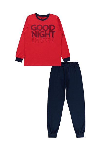 Civil Boys Erkek Cocuk Pijama Takimi 10 13 Yas Kirmizi Trendyol