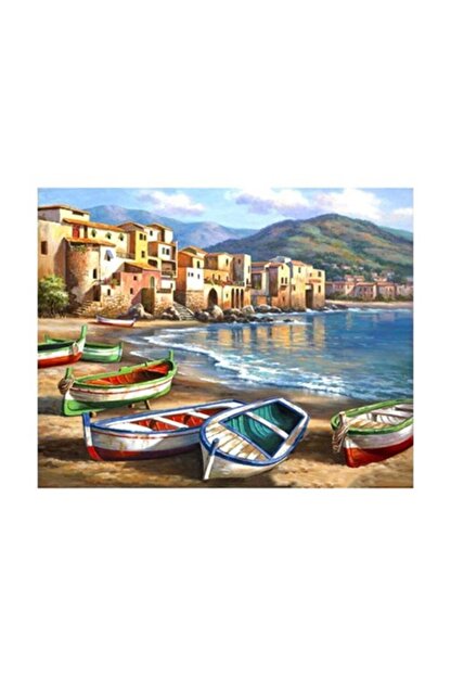 Patladi Gitti Renkli Kayiklar Sayilarla Boyama Cerceveli Hobi Seti 50x65 Cm Fiyati Yorumlari Trendyol