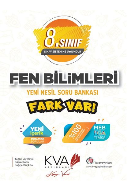 Koray Varol Yayinlari Yayinlari Koray Varol Kva 8 Sinif Lgs Fen Bilimleri Fark Var Yeni Nesil Soru Bankasi 2021 Lgs Kitaplari Trendyol