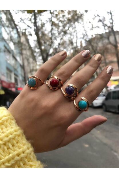 Ekina Silver Kadin Dogal Tas Yuzukler Trendyol