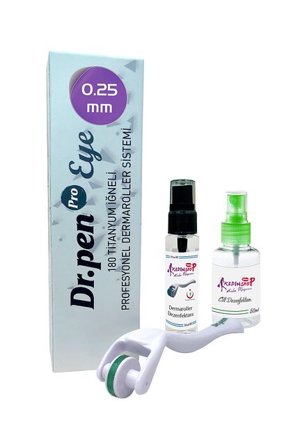 Dr Pen Goz Dermaroller 0 25 Mm Titanyum 180 Igneli Goz Cevresi Ve Goz Alti Derma Roller Trendyol